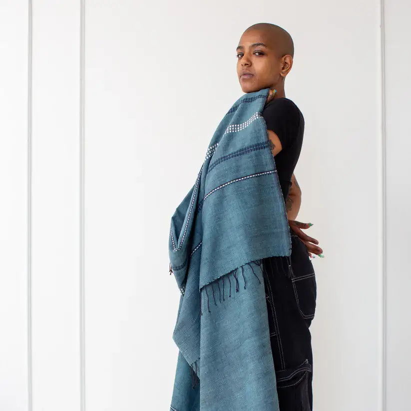 Zenach handwoven Ethiopian cotton throw blanket