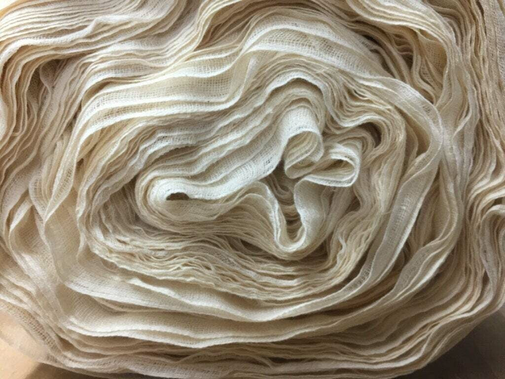 Hand Spun and woven Cotton Muslin Gauze Fabric