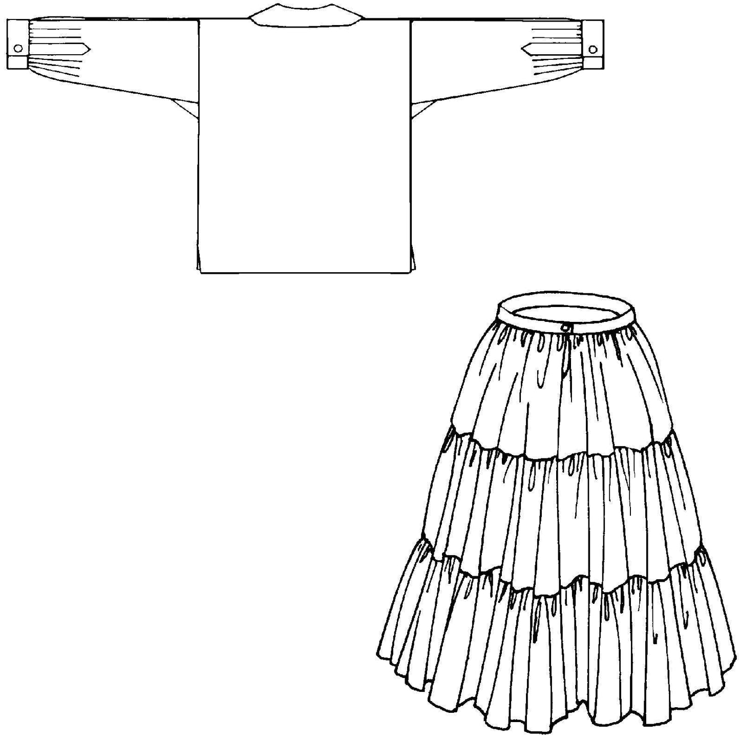 120 Navajo Blouse and Skirt - Sewing Pattern