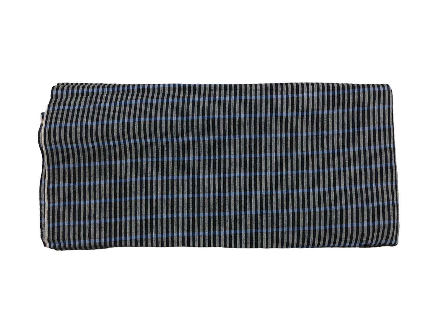 Black, White, and Sky Blue (Hand-Spun, Hand-Woven Muslin Cotton (100% Cotton)