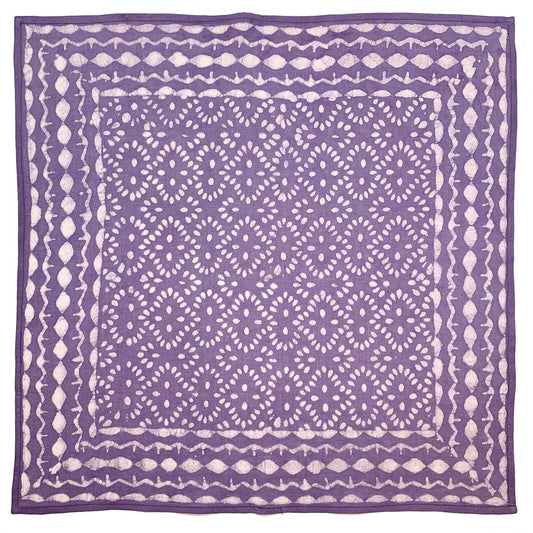 Purple Small Shapes Block Printed Bandana