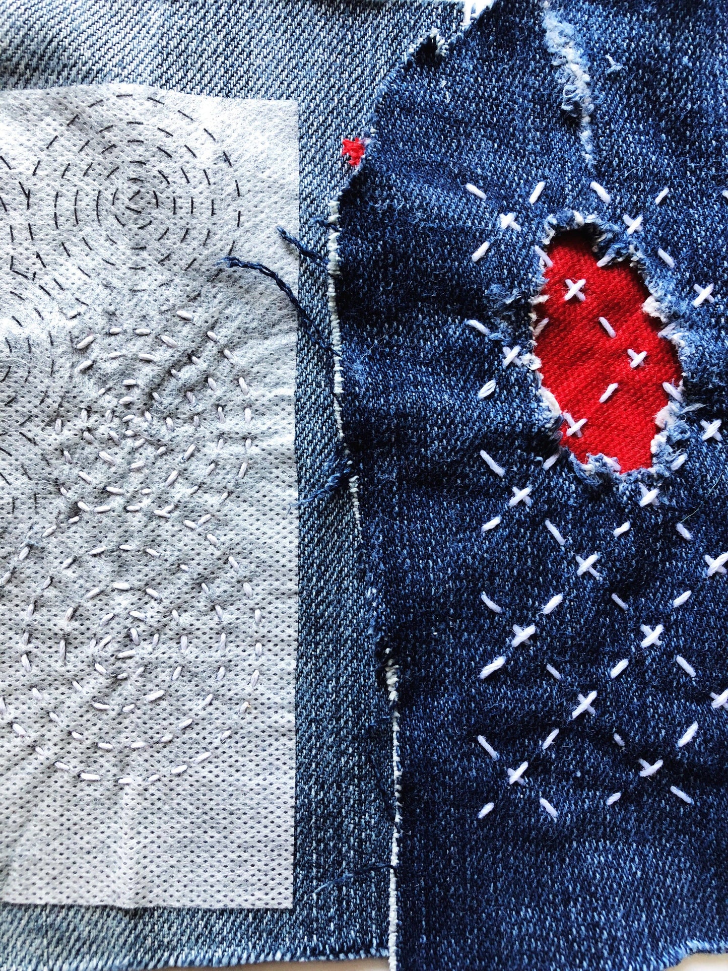 Sashiko Mending Patterns #1 Blue