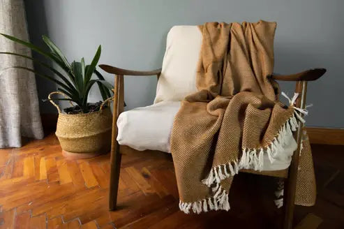 Mechot handwoven Ethiopian cotton throw blanket