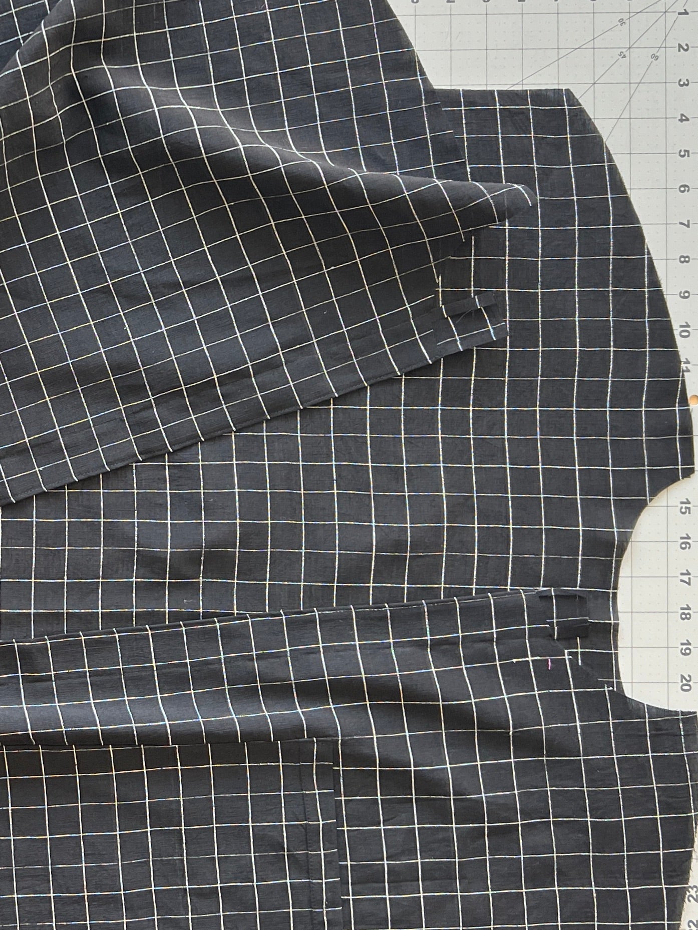 cotton linen check