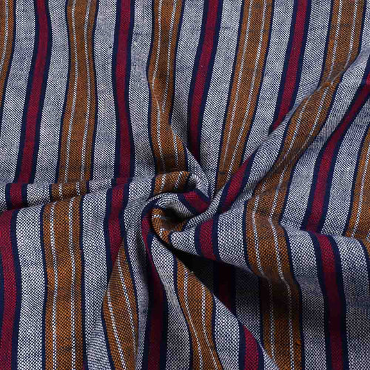 blue striped multicolor Khadi cotton