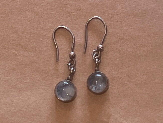 Silver Moonstone Drop Earrings