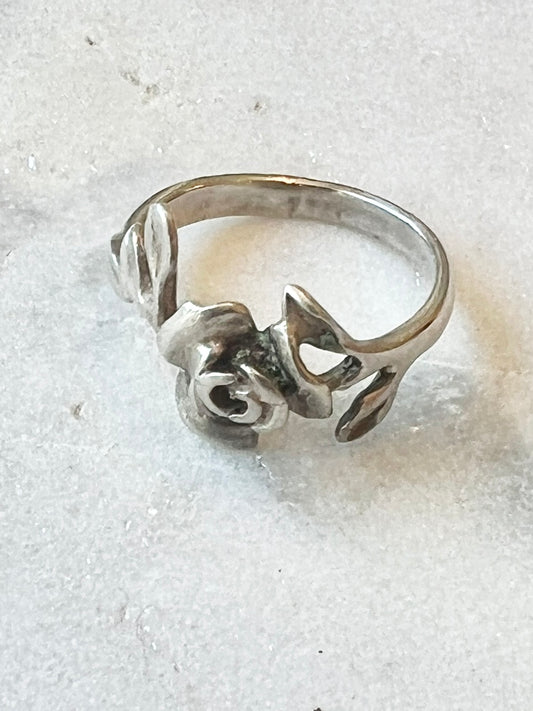 Silver Rose Ring