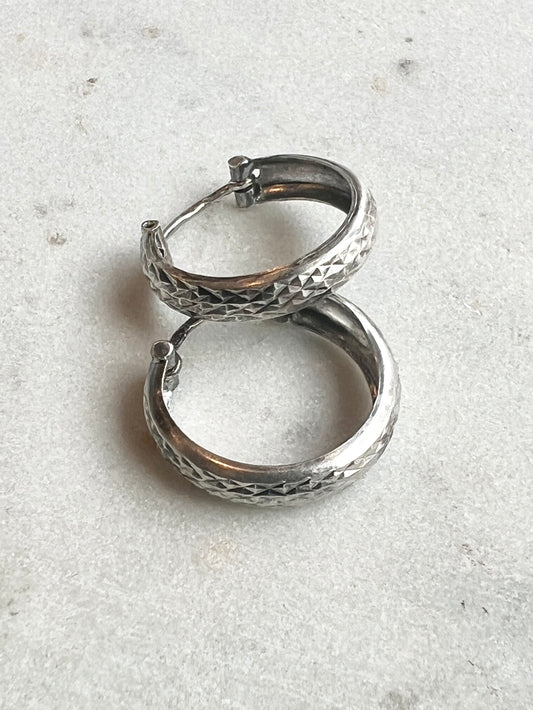 Small Engraved Hoops