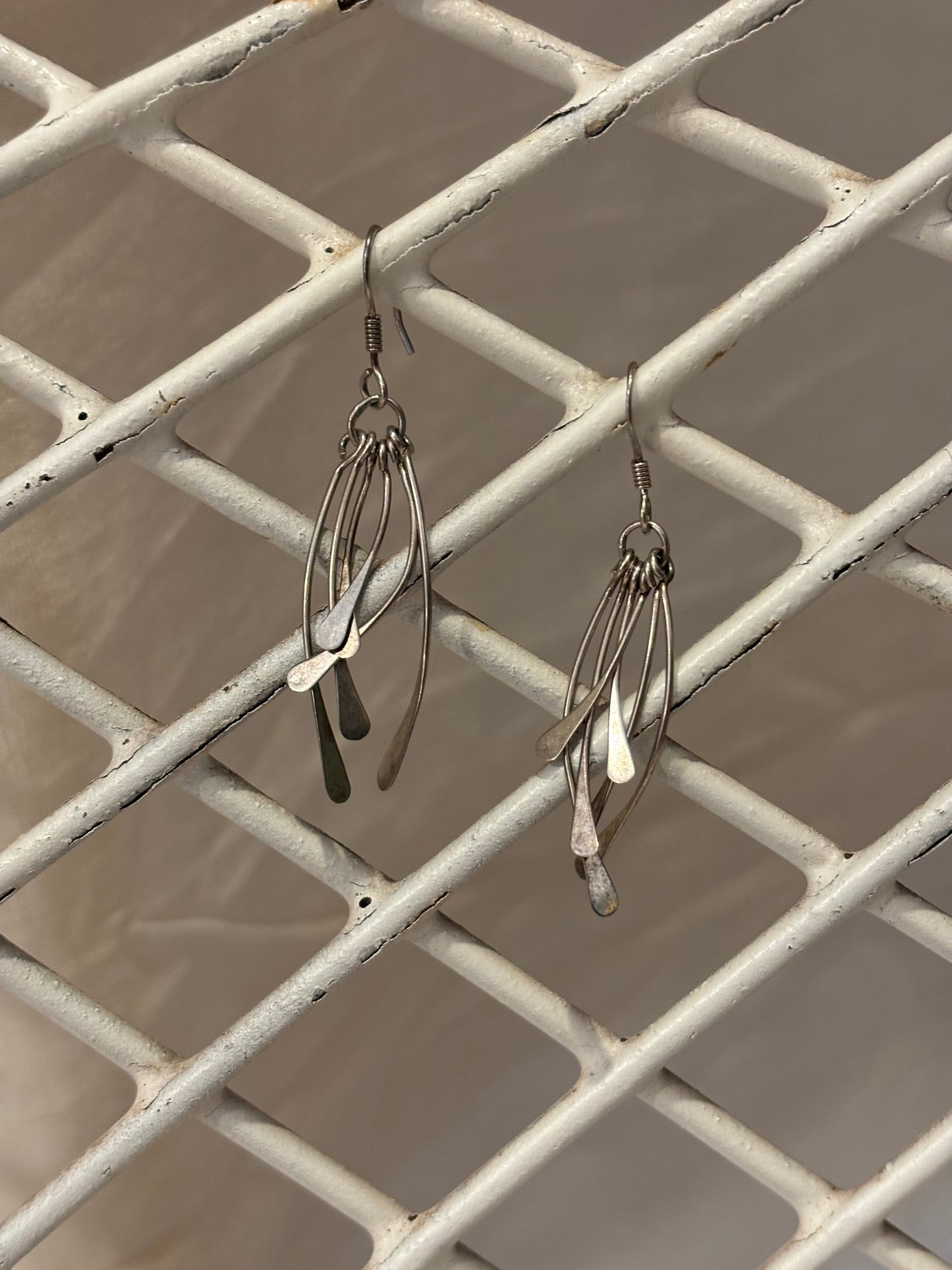 Silver Teardrops Dangle Earrings