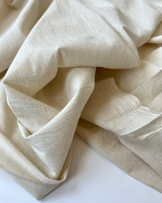 undyed plain weave cotton fabric