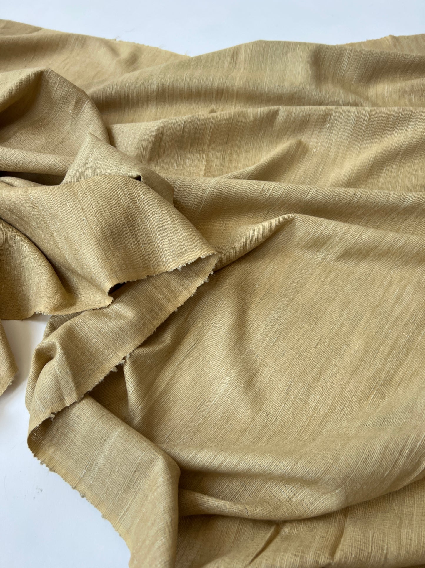 antique gold raw silk