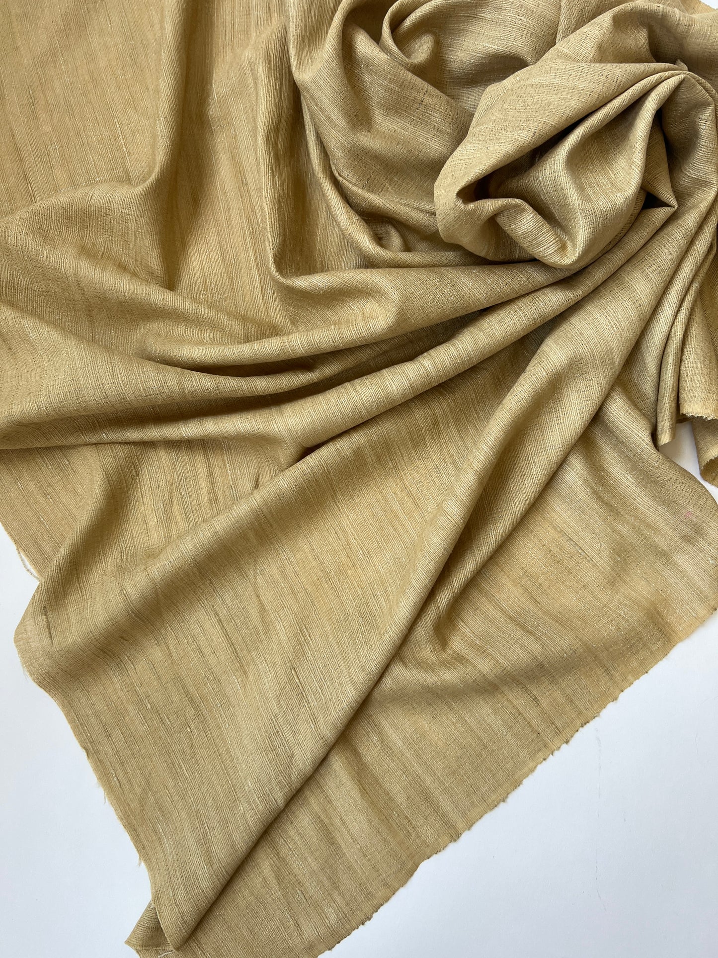 antique gold raw silk