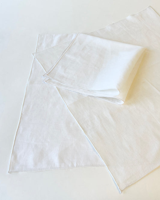 undyed cotton and linen bandana blanks