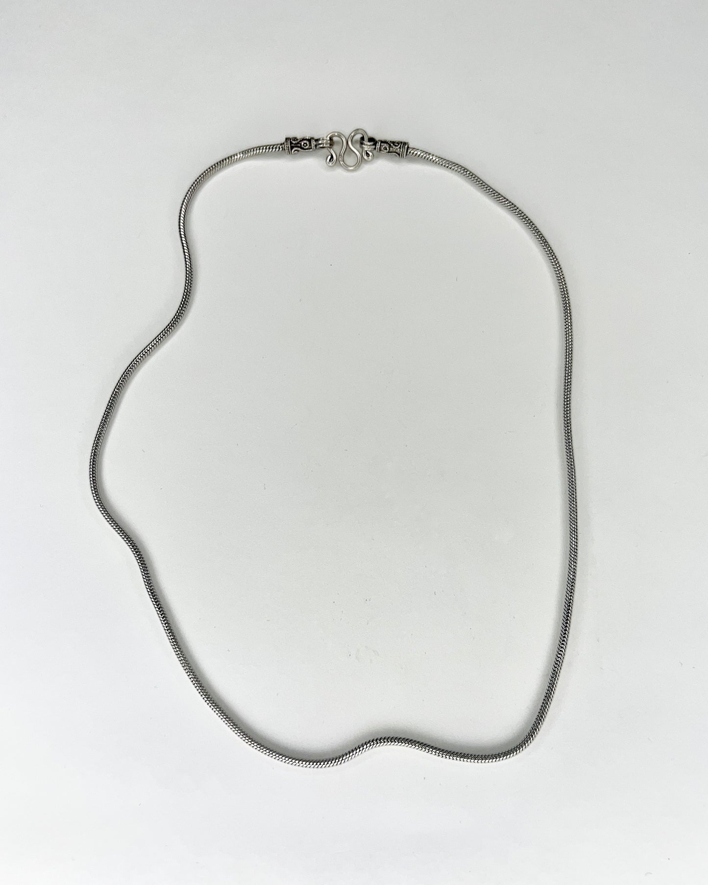 vintage silver filagree closure chain