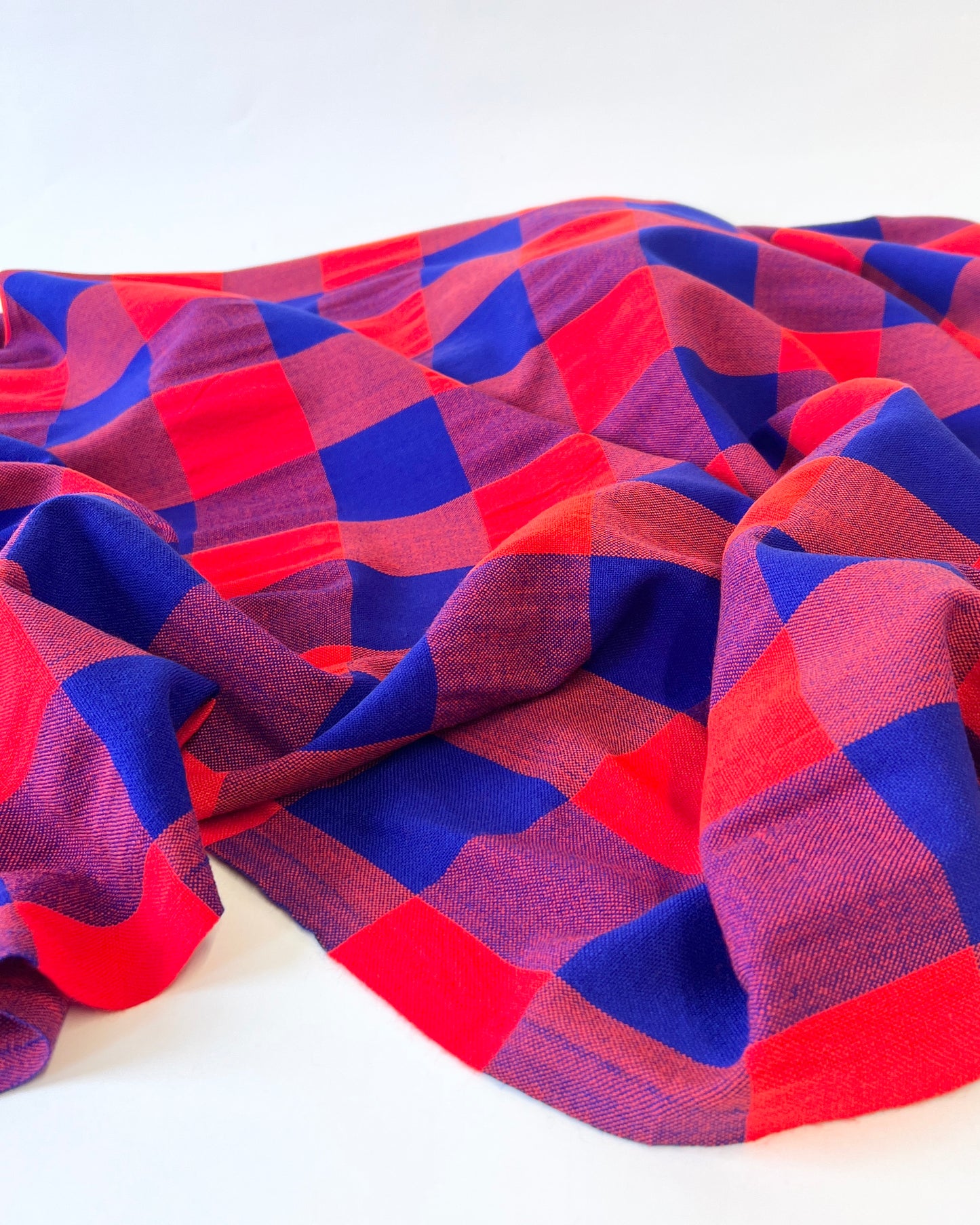 red and royal blue extra large check Masaai Shuka