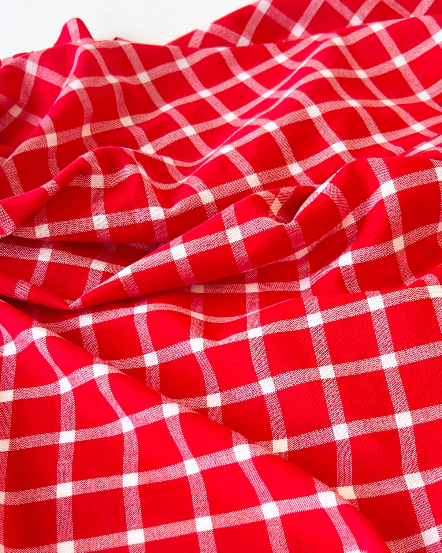 red and white plaid Masaai Shuka