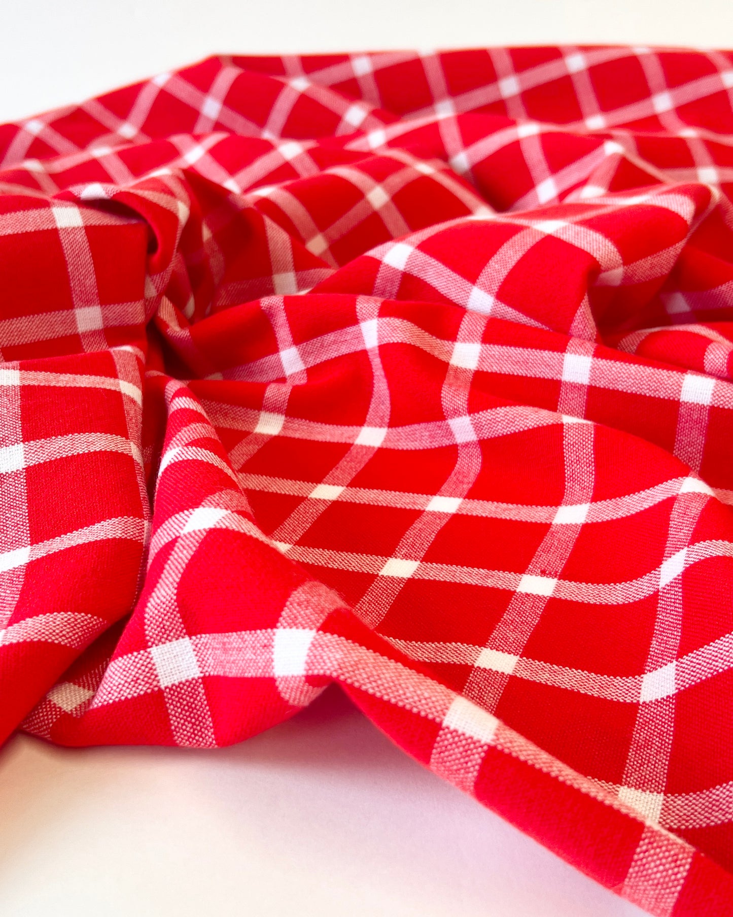 red and white plaid Masaai Shuka