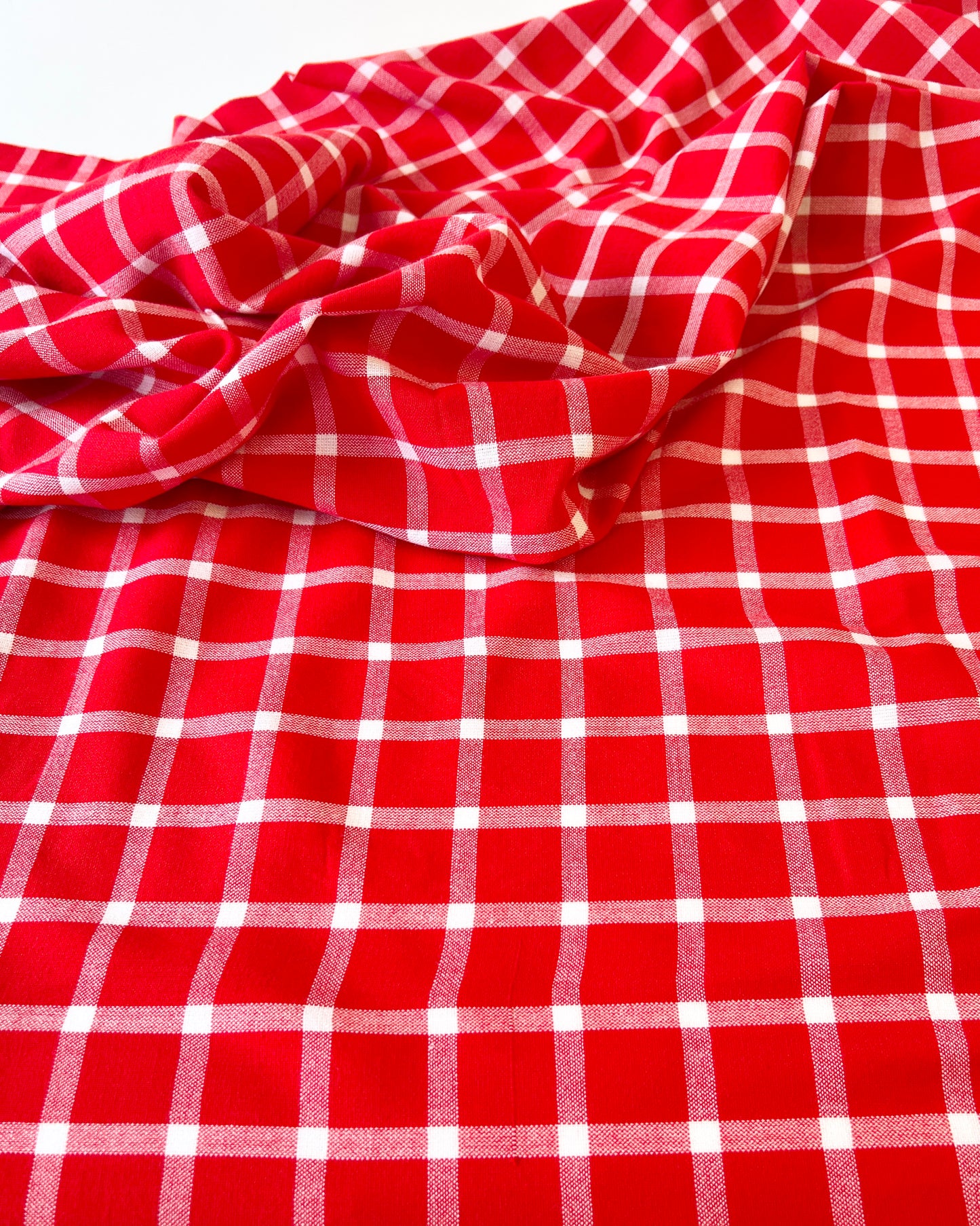 red and white plaid Masaai Shuka