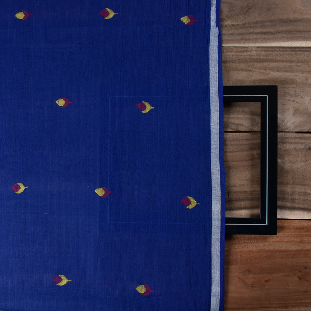 Royal Blue Geometric Jamdani