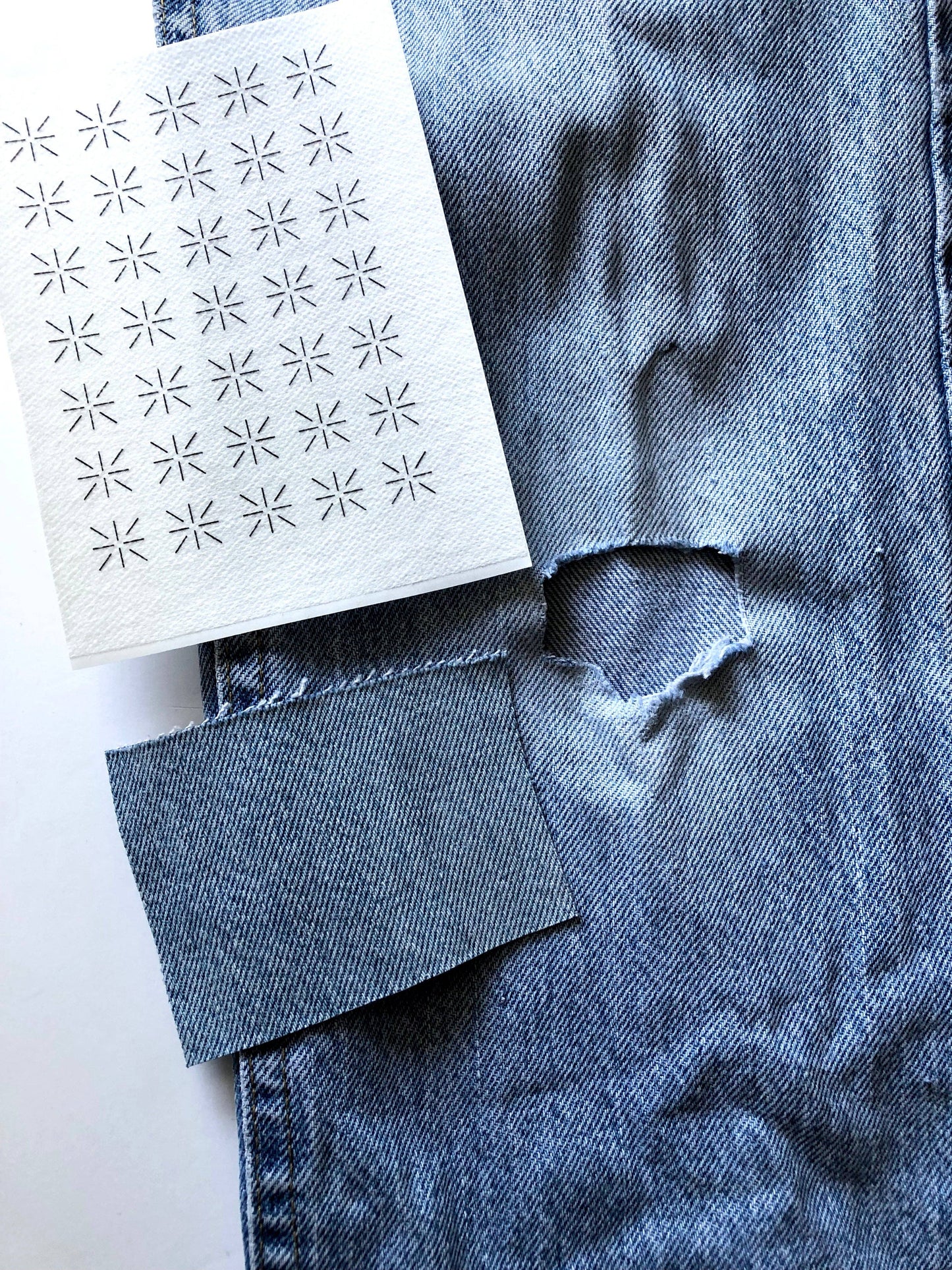 Sashiko Mending Patterns #1 Blue