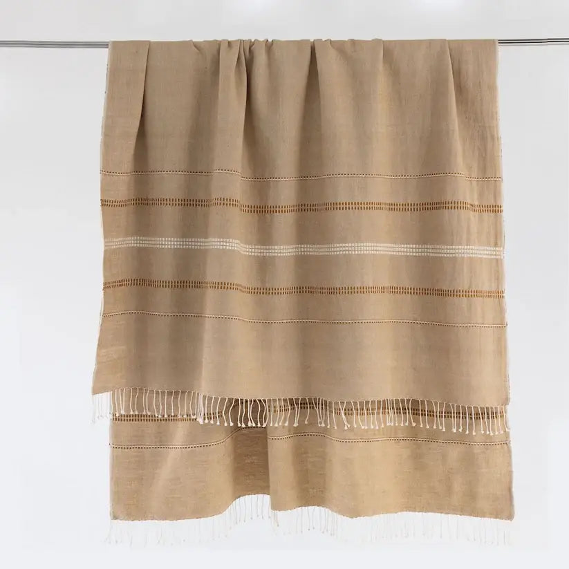 Zenach handwoven Ethiopian cotton throw blanket