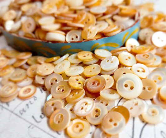 Golden Honey Mother of Pearl Buttons