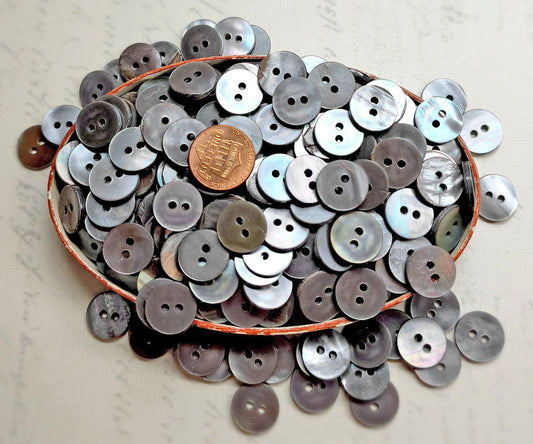 Smoky Oyster Shell Buttons