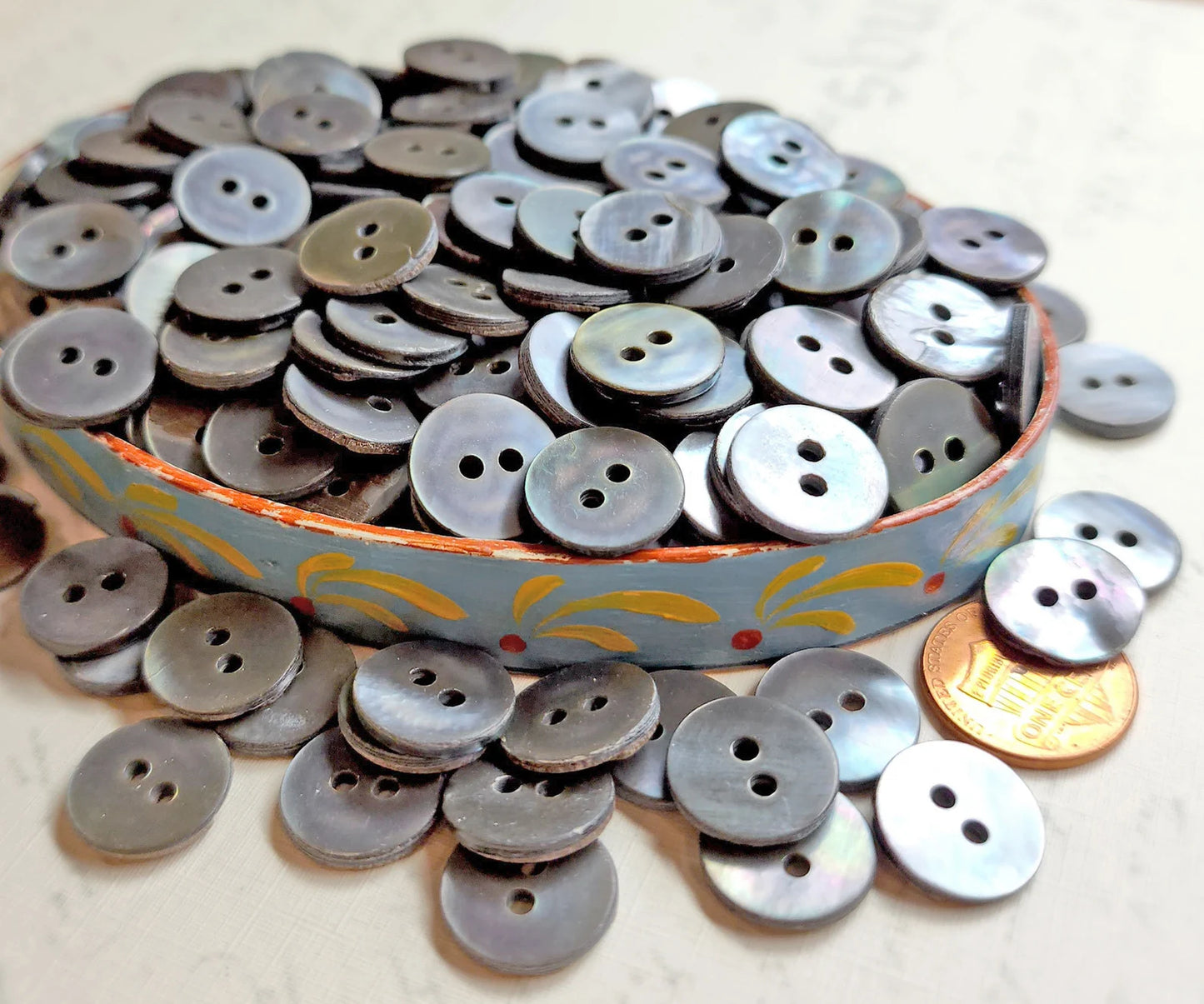 Iridescent Oyster Shell Buttons